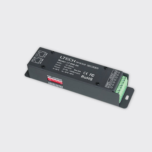 4 × 5A DMX Decoder with RJ45 input