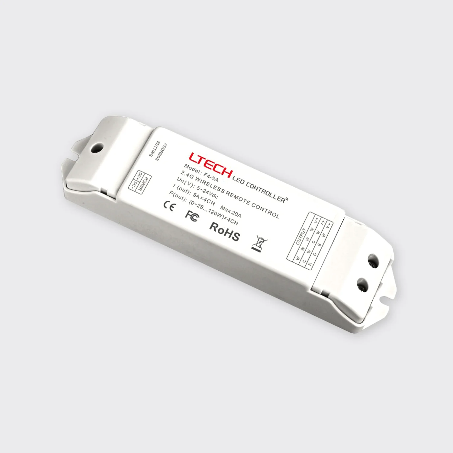 4 × 5A RGBW Wireless RF Receiver
